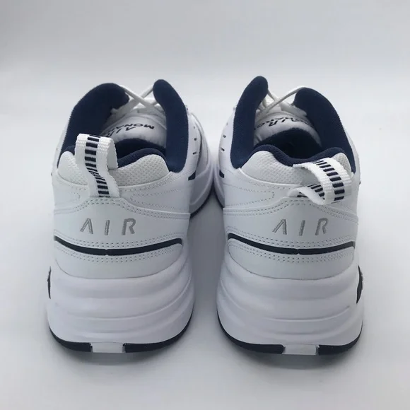 Nike Men's Air Monarch IV White/Blue Shoes - Picture 2 of 7